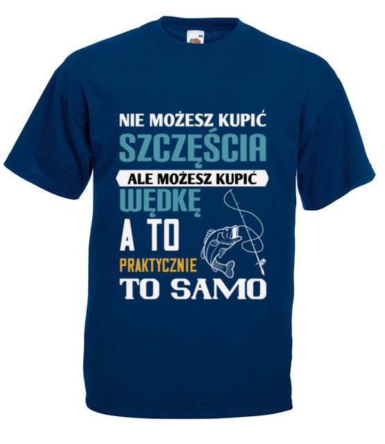 Synonim szczescia koszulka z nadrukiem dla wedkarza mezczyzna jipi pl 1776 3