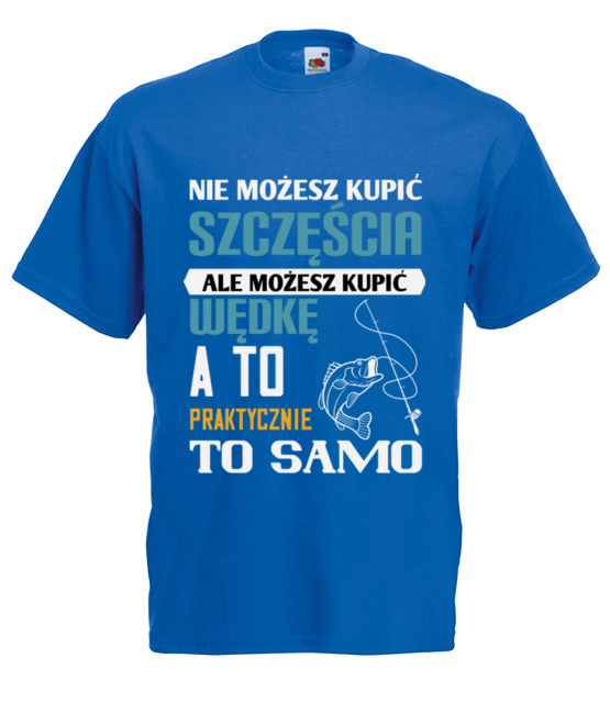 Synonim szczescia koszulka z nadrukiem dla wedkarza mezczyzna jipi pl 1776 5