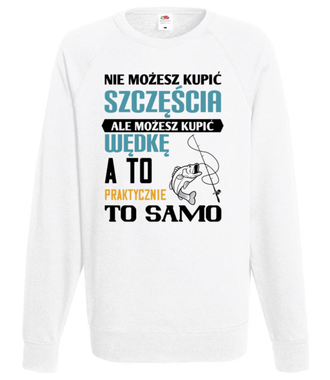 Synonim szczęścia? - Bluza z nadrukiem - dla wędkarza - Męska