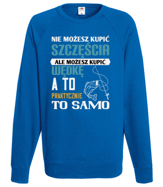 Synonim szczęścia? - Bluza z nadrukiem - dla wędkarza - Męska