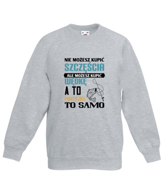 Synonim szczęścia? - Bluza z nadrukiem - dla wędkarza - Dziecięca