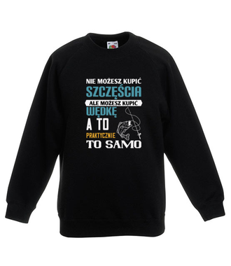 Synonim szczęścia? - Bluza z nadrukiem - dla wędkarza - Dziecięca