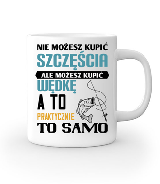 Synonim szczęścia? - Kubek z nadrukiem - dla wędkarza - Gadżety
