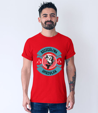 Szczęśliwa koszulka wędkarska - Koszulka z nadrukiem - Wędkarskie - Męska