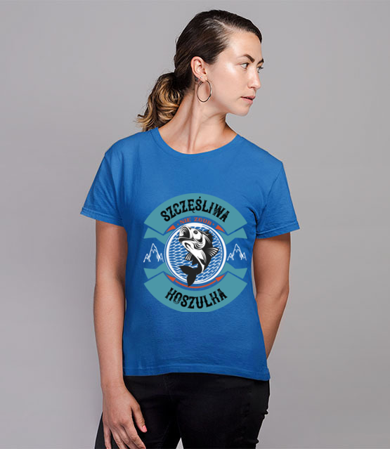 Szczesliwa koszulka wedkarska koszulka z nadrukiem wedkarskie kobieta jipi pl 1778 79