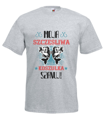 Koszulka na udane połowy - Koszulka z nadrukiem - dla wędkarza - Męska