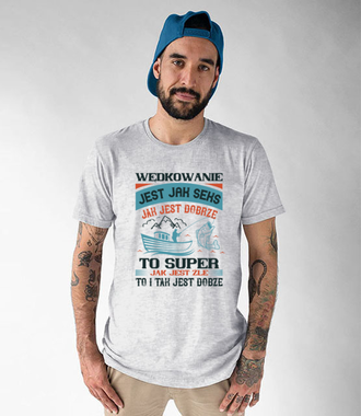 Wędkarskie mądrości życiowe - Koszulka z nadrukiem - Wędkarskie - Męska