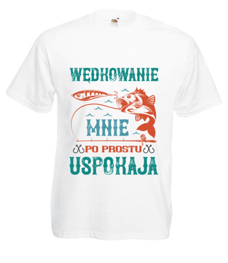 Wędkowanie koi nerwy - Koszulka z nadrukiem - dla wędkarza - Męska