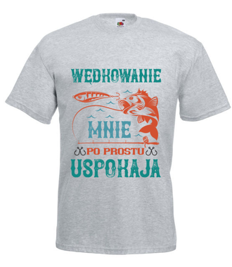 Wędkowanie koi nerwy - Koszulka z nadrukiem - dla wędkarza - Męska