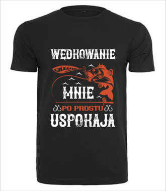Wędkowanie koi nerwy - Koszulka z nadrukiem - dla wędkarza - Męska