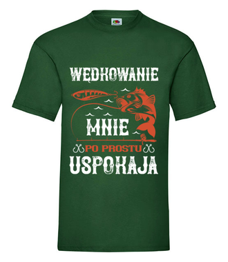 Wędkowanie koi nerwy - Koszulka z nadrukiem - dla wędkarza - Męska