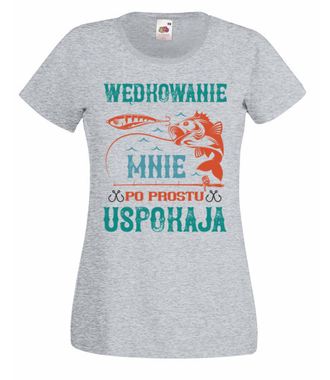 Wędkowanie koi nerwy - Koszulka z nadrukiem - dla wędkarza - Damska