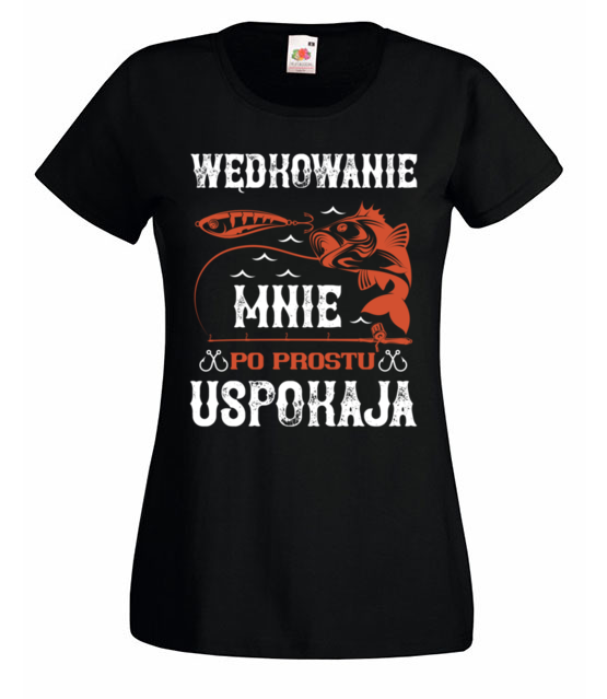 Wedkowanie koi nerwy koszulka z nadrukiem dla wedkarza kobieta jipi pl 1788 59