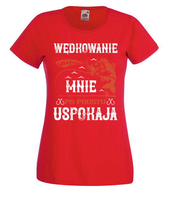 Wedkowanie koi nerwy koszulka z nadrukiem dla wedkarza kobieta jipi pl 1788 60