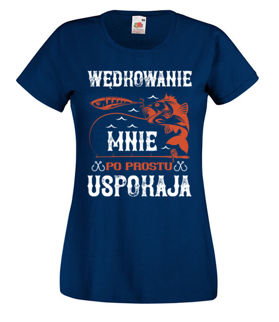 Wedkowanie koi nerwy koszulka z nadrukiem dla wedkarza kobieta jipi pl 1788 62
