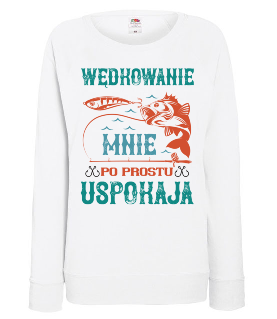 Wedkowanie koi nerwy bluza z nadrukiem dla wedkarza kobieta jipi pl 1787 114
