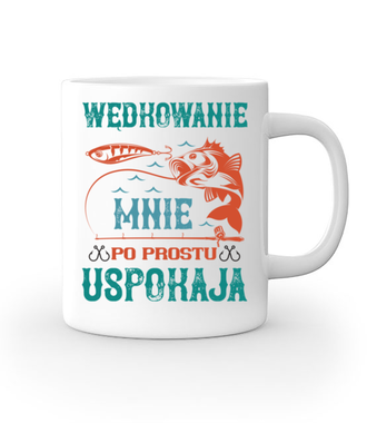 Wędkowanie koi nerwy - Kubek z nadrukiem - dla wędkarza - Gadżety
