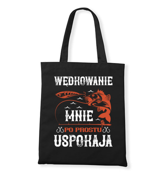 Wędkowanie koi nerwy - Torba z nadrukiem - dla wędkarza - Gadżety