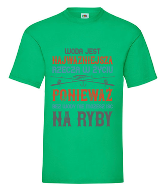 Wędkuj na wesoło - Koszulka z nadrukiem - dla wędkarza - Męska