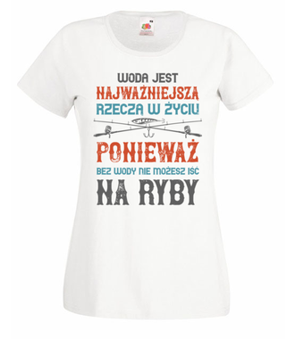 Wędkuj na wesoło - Koszulka z nadrukiem - dla wędkarza - Damska