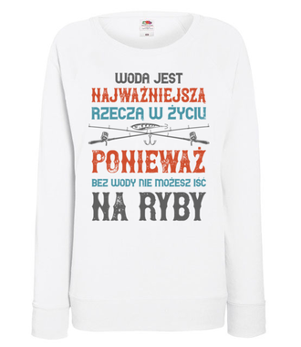 Wędkuj na wesoło - Bluza z nadrukiem - dla wędkarza - Damska