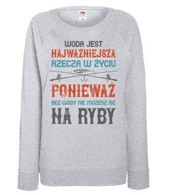 Wędkuj na wesoło - Bluza z nadrukiem - dla wędkarza - Damska