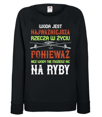 Wędkuj na wesoło - Bluza z nadrukiem - dla wędkarza - Damska
