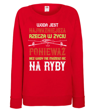 Wędkuj na wesoło - Bluza z nadrukiem - dla wędkarza - Damska