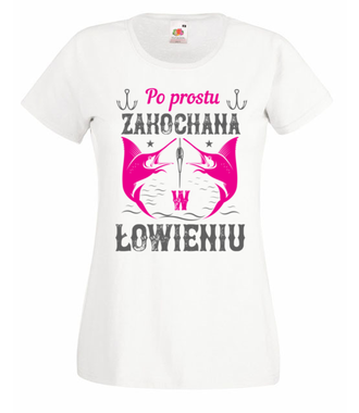 Kobieca koszulka wędkarska - Koszulka z nadrukiem - dla wędkarza - Damska