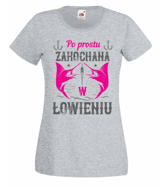 Kobieca koszulka wędkarska - Koszulka z nadrukiem - dla wędkarza - Damska