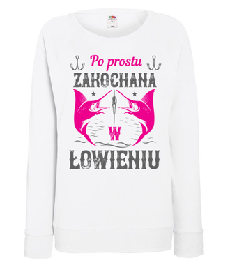 Kobieca koszulka wędkarska - Bluza z nadrukiem - dla wędkarza - Damska