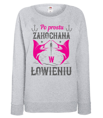 Kobieca koszulka wędkarska - Bluza z nadrukiem - dla wędkarza - Damska