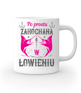 Kobieca koszulka wędkarska - Kubek z nadrukiem - dla wędkarza - Gadżety