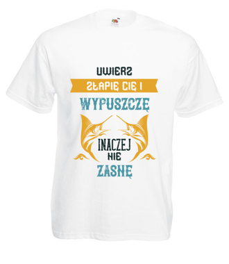 Z wędkarskim poszanowaniem życia - Koszulka z nadrukiem - dla wędkarza - Męska
