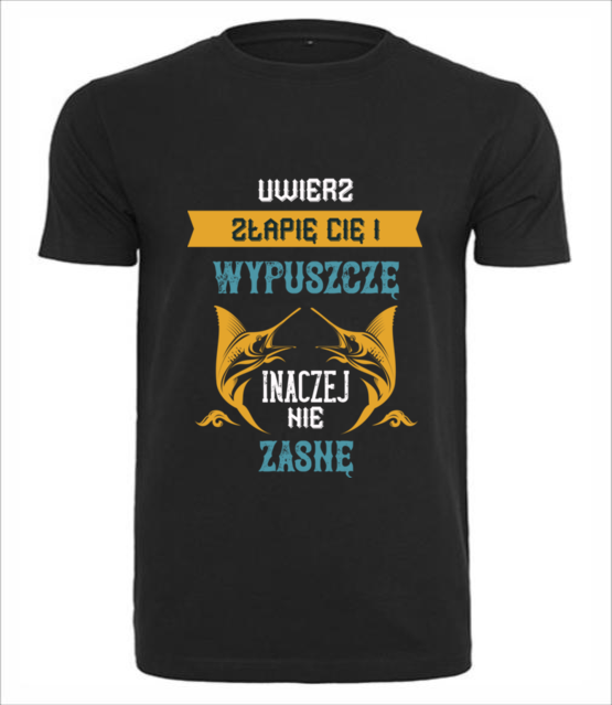 Z wedkarskim poszanowaniem zycia koszulka z nadrukiem dla wedkarza mezczyzna jipi pl 1796 1