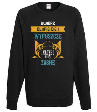 Z wędkarskim poszanowaniem życia - Bluza z nadrukiem - Wędkarskie - Męska