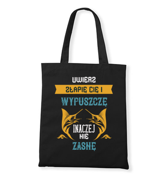 Z wędkarskim poszanowaniem życia - Torba z nadrukiem - dla wędkarza - Gadżety