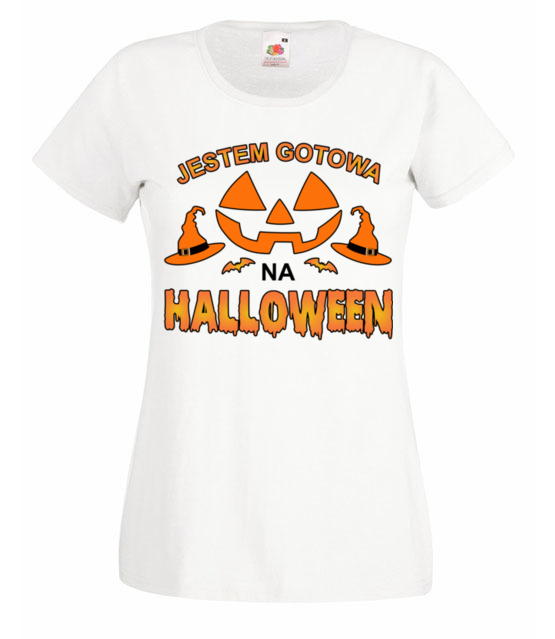 Zwarta i gotowa na halloween koszulka z nadrukiem halloween kobieta jipi pl 1813 58