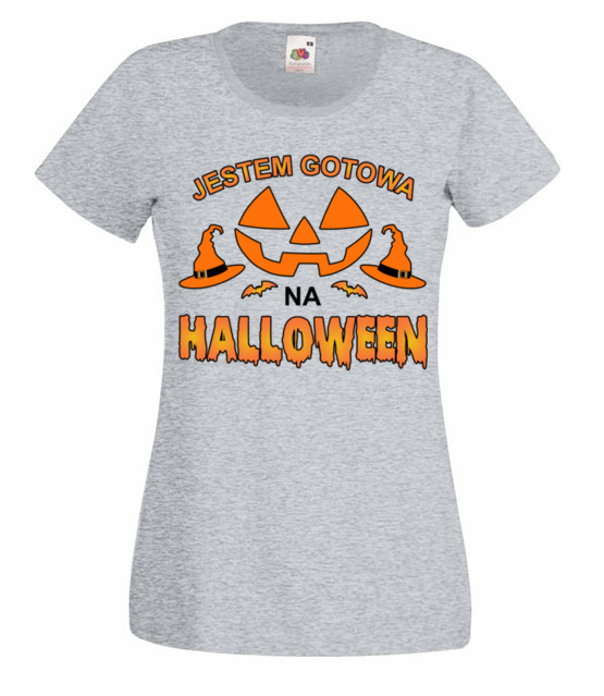 Zwarta i gotowa na halloween koszulka z nadrukiem halloween kobieta jipi pl 1813 63