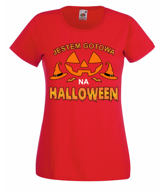 Zwarta i gotowa na halloween koszulka z nadrukiem halloween kobieta jipi pl 1814 60