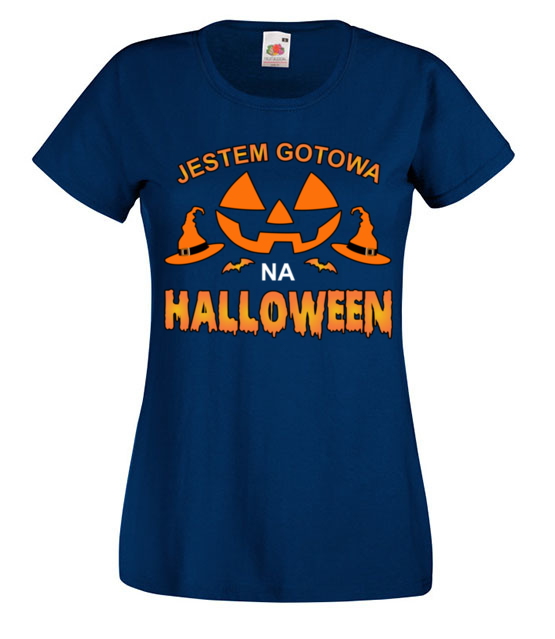 Zwarta i gotowa na halloween koszulka z nadrukiem halloween kobieta jipi pl 1814 62