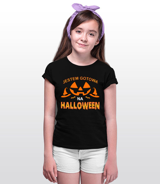 Zwarta i gotowa na halloween koszulka z nadrukiem halloween dziecko jipi pl 1814 88