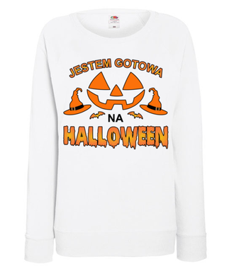 Zwarta i gotowa na Halloween - Bluza z nadrukiem - Halloween - Damska