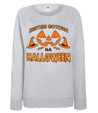Zwarta i gotowa na Halloween - Bluza z nadrukiem - Halloween - Damska
