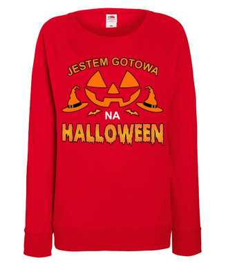 Zwarta i gotowa na Halloween - Bluza z nadrukiem - Halloween - Damska